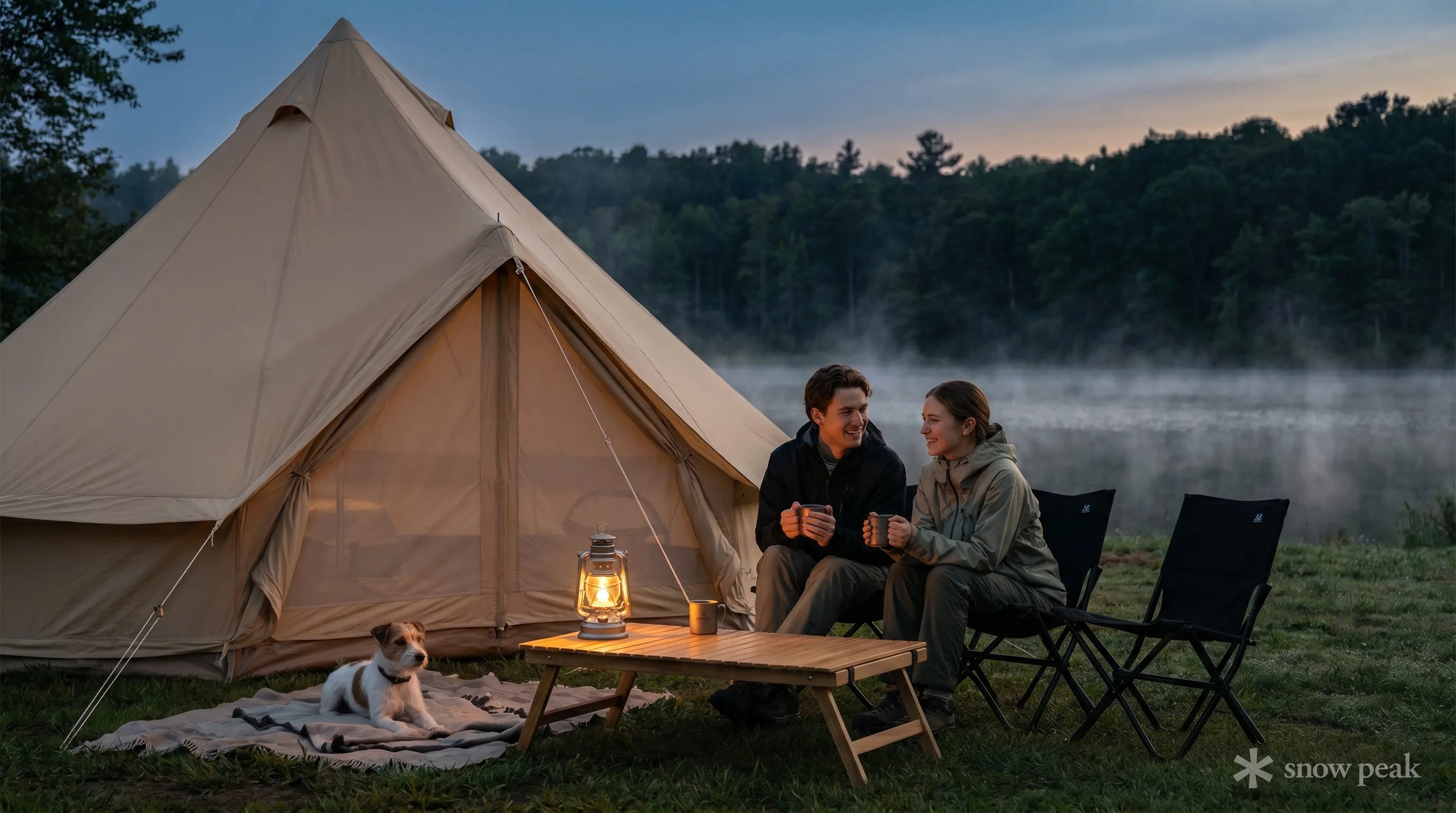 High-end outdoor camping brand lifestyle banner
