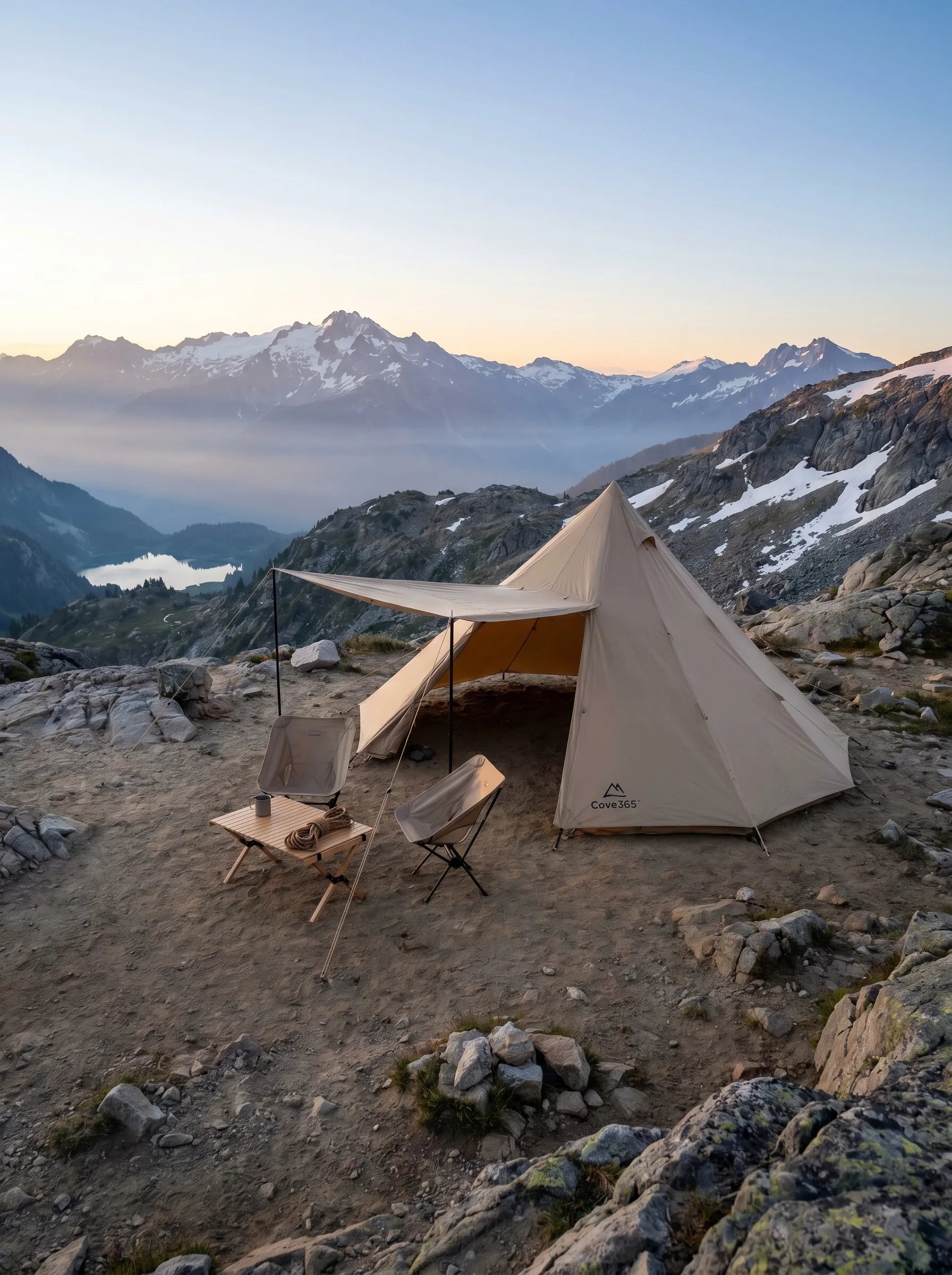 Cove365™ Modular Camping Canopy Tarp | Silver & Black Coated Options