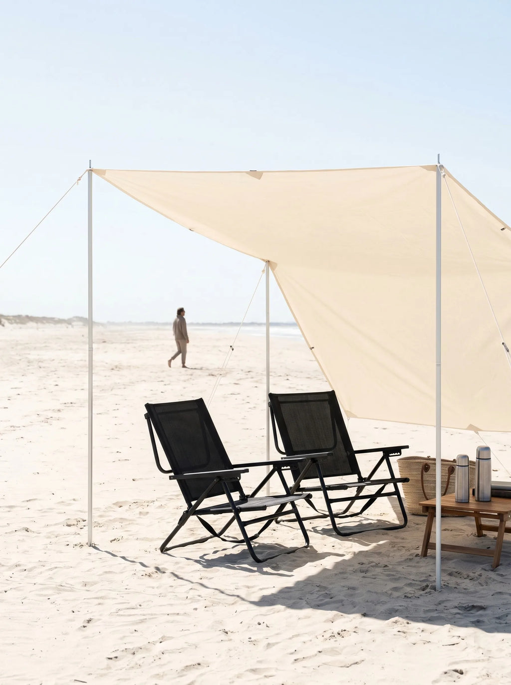 Cove365™ Portable Beach Canopy | Cream White 280 x 220 x 150 cm