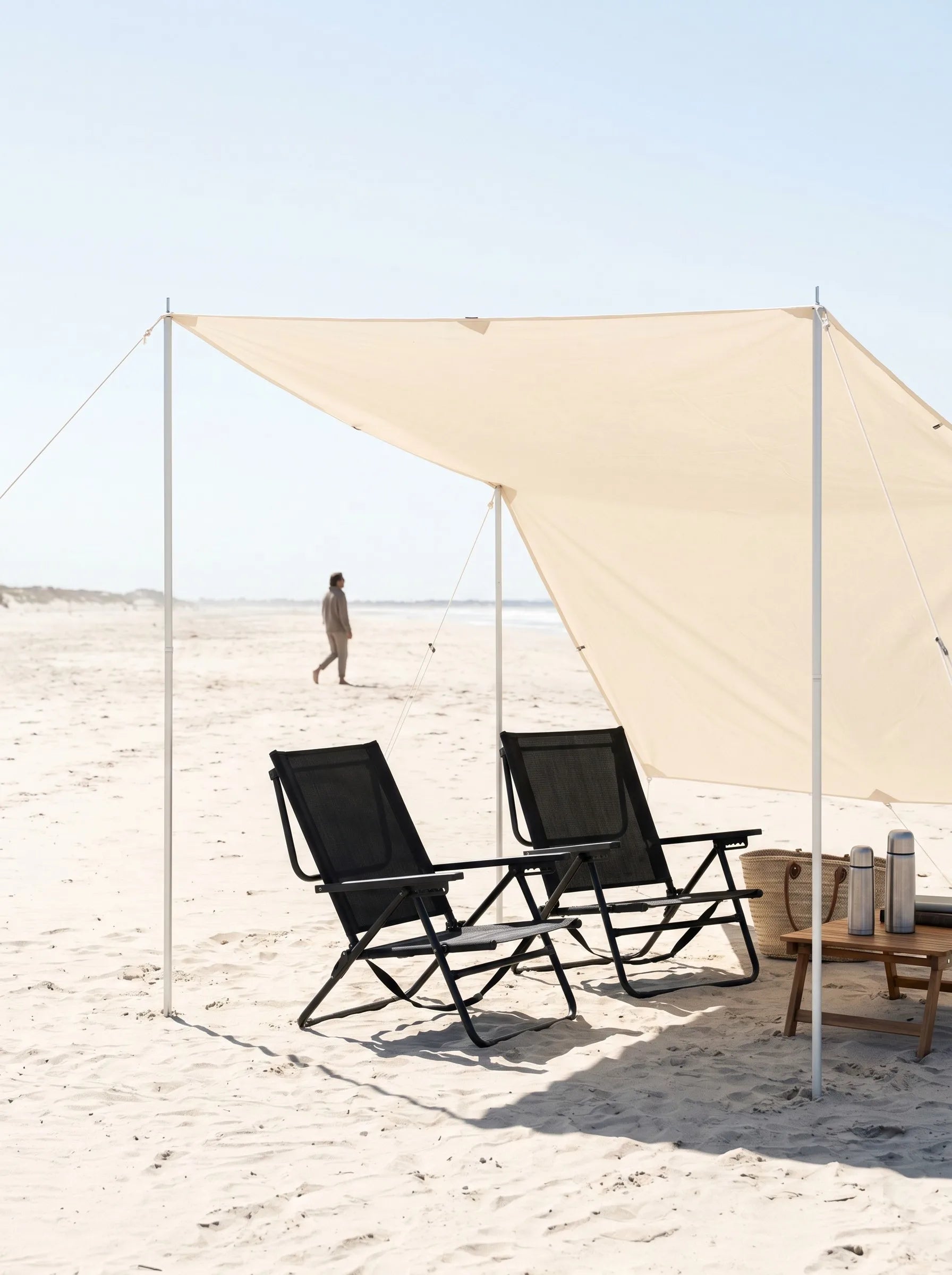 Cove365™ Portable Beach Canopy | Cream White 280 x 220 x 150 cm