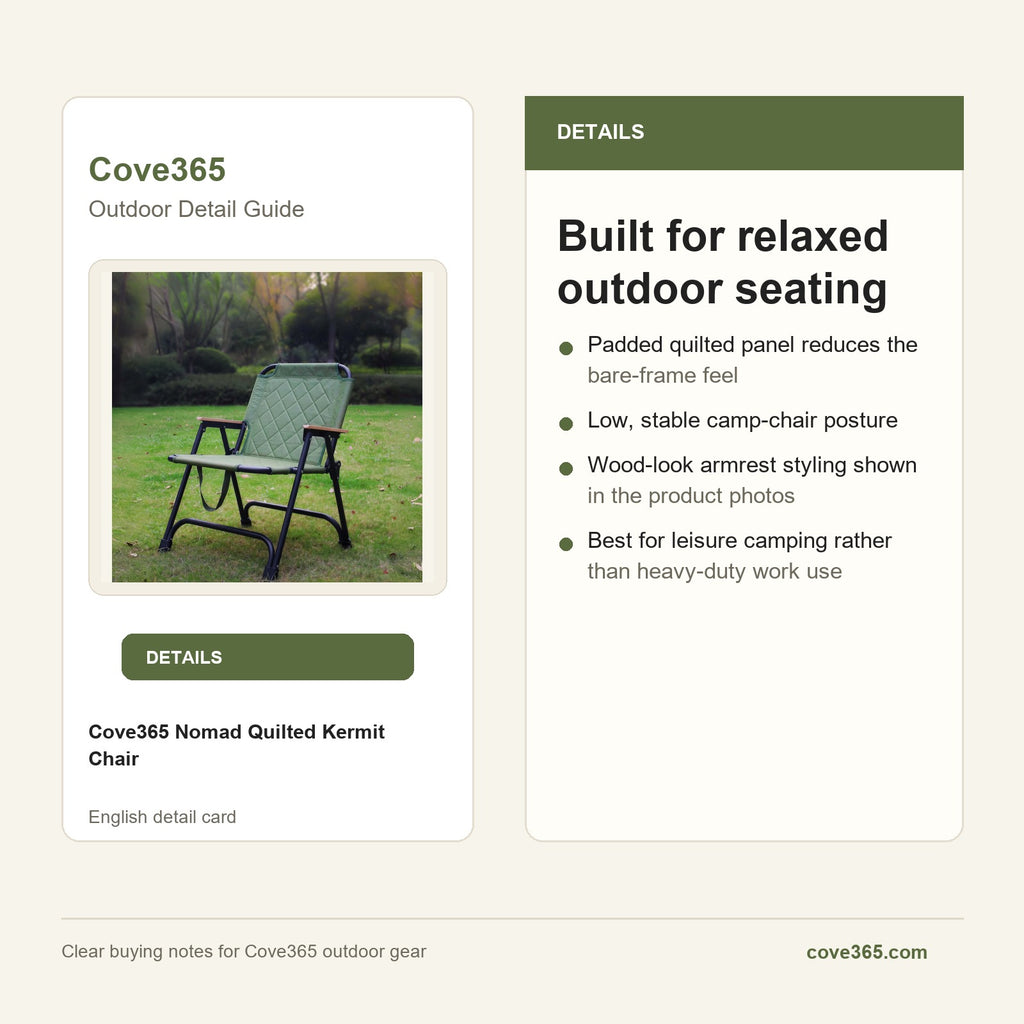 Cove365 Nomad Quilted Kermit Chair - Built for relaxed outdoor seating